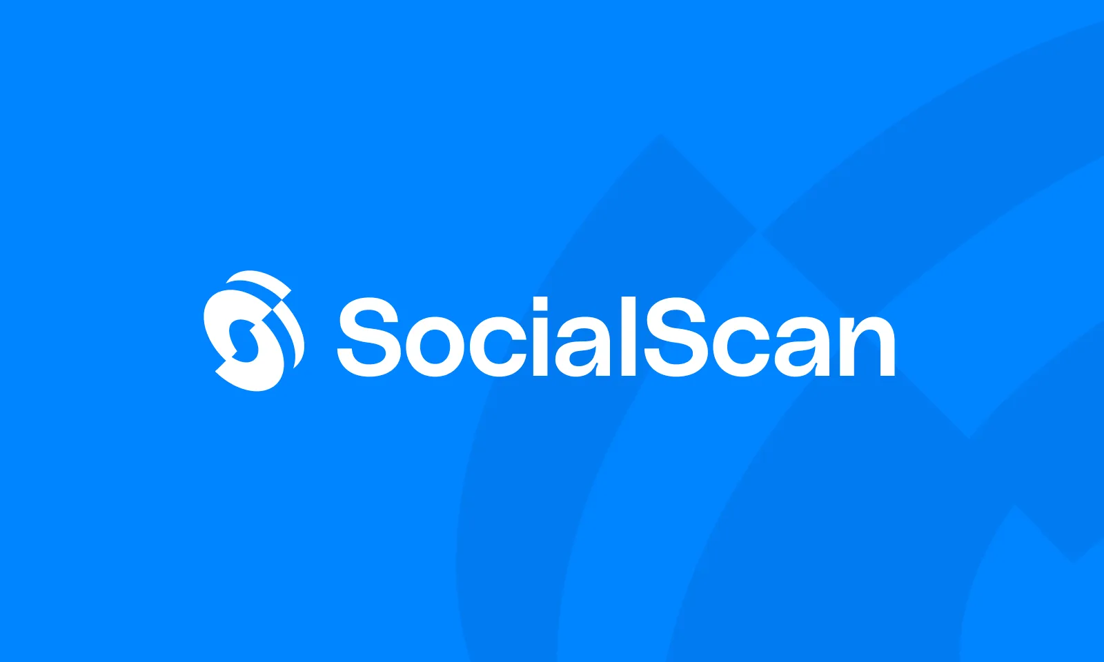 the socialscan logo on blue
